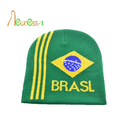 Customized Brasil Warm Winter Beanie Hat