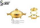 Dragon Handles Shark fin Soup Tureen / Holder , Silver Plated Tableware To Serve Shark fin