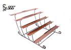 5 Tiers Rose Gold Stainless Steel Tiered Buffet Stand , Multi Tier Cupcake Stand