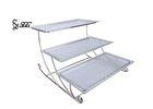 3 Tier Dessert Stand for Wedding / Restaurant / Cafe , Glass Tiered Cupcake Stand