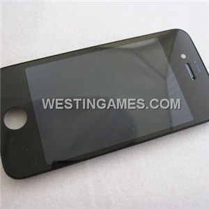 LCD Screen Display With Touch Screen + Stand Full Assembly For Apple iPhone 4S - Black LCD Screen Display With Touch Screen + Stand Full Assembly For Apple iPhone 4S - Black