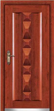 Steel Wood Armored door with CE certificate