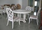 Elegant Wooden Luxury Dining Room Furniture White Round Dining Table