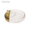 Smooth Food Serving Concrete Tray White , Gold Heat - Resistant Anti - Crack