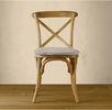 Upholstered metal and wood kitchen chairs?with Cross Back for dining table side