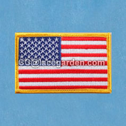 Classical America Flag Design Merrowed Embroidery Patches
