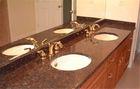 Single / Double Sink Prefab Granite Bathroom Vanity Tops for toilet , washroom
