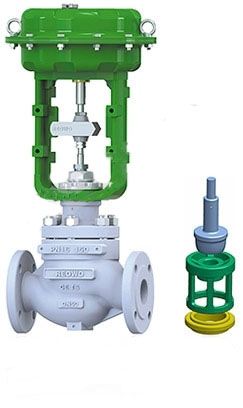 10P00 top guided single-seat control valve