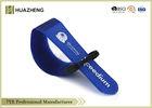 Blue Neoprene Hook Loop Strap Resusable , Velcro Adjustable Strap