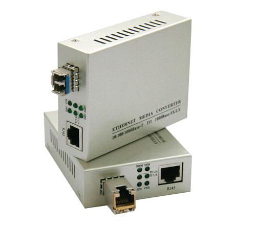 10-100-1000m-SFP-Media Converter