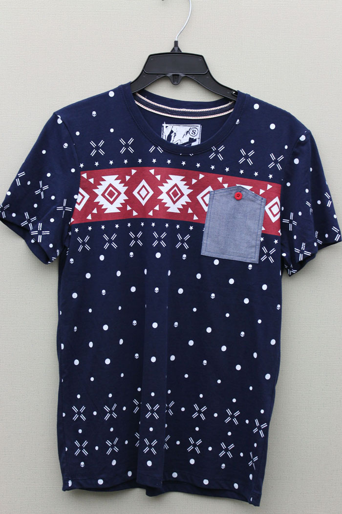 Men& acute;s Fashion Cotton Short Floral Sleeve T-Shirt