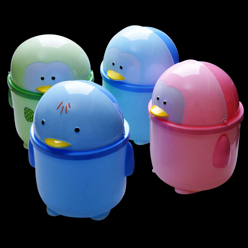 New Cute Cartoon Design small plastic dustbin,desk waste paper bin