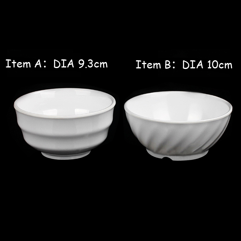 Japanese minimalist plastic melamine melamine melamine tableware bowl bowl bowl white food bowl