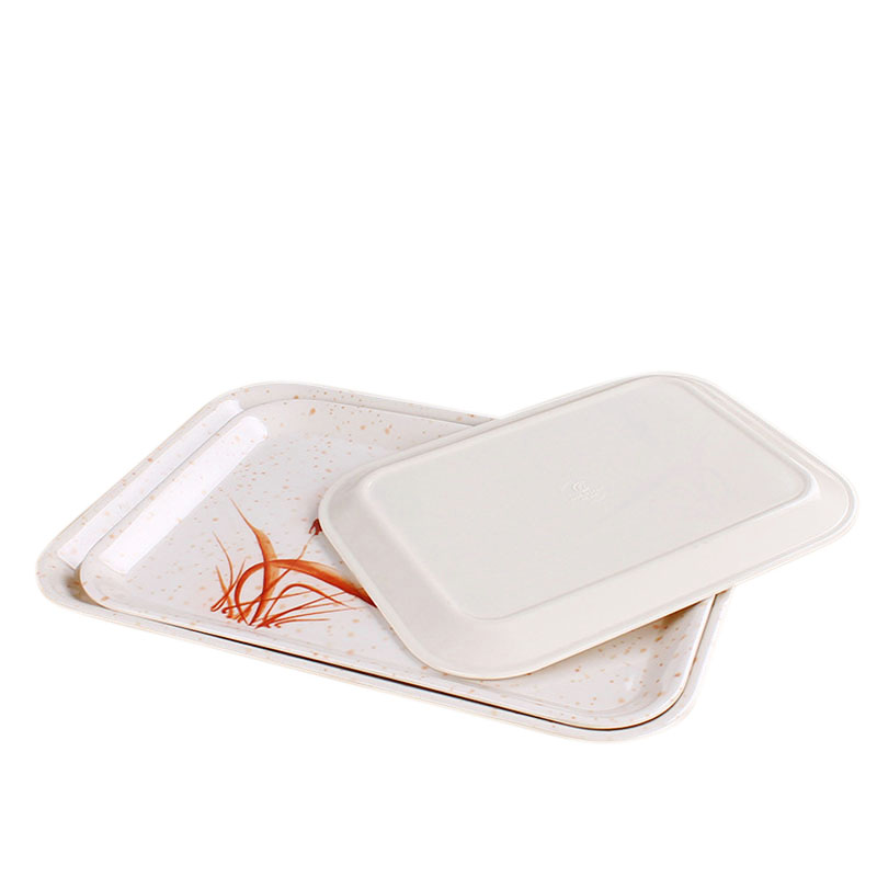 Simple rectangular plastic tray high-grade tableware melamine melamine tray
