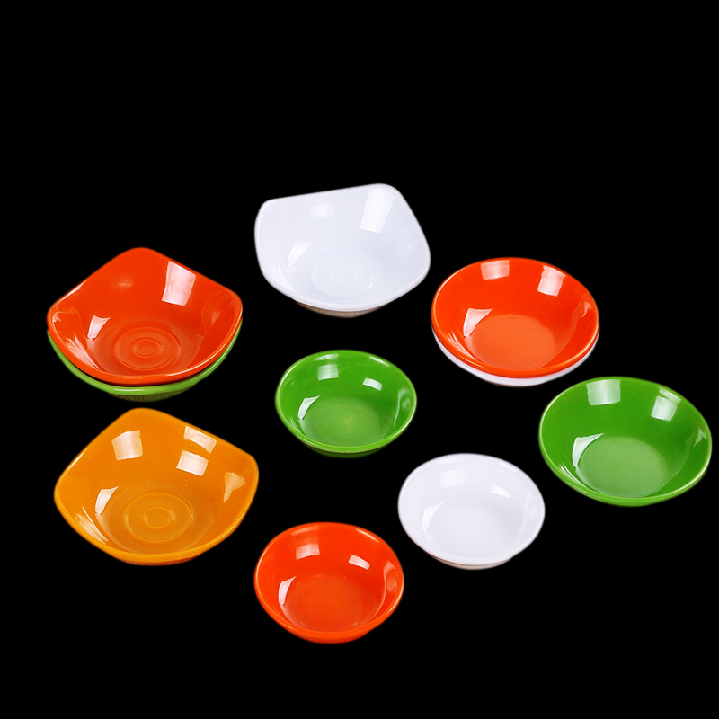 Color round Weidie oil dish square plate melamine plastic oil dish
