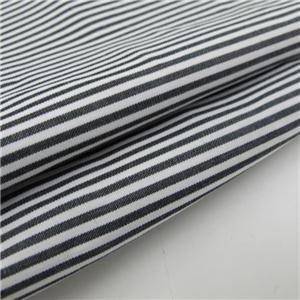 Yarn Dyed Black And White Stripe Cotton Fabric