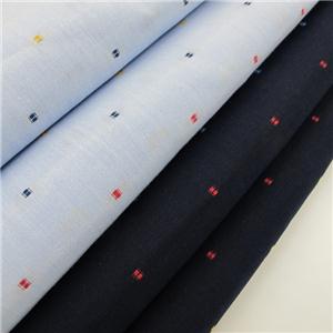 100% Cotton Yarn Dyed Shirting Fabric Roll Dobby Design