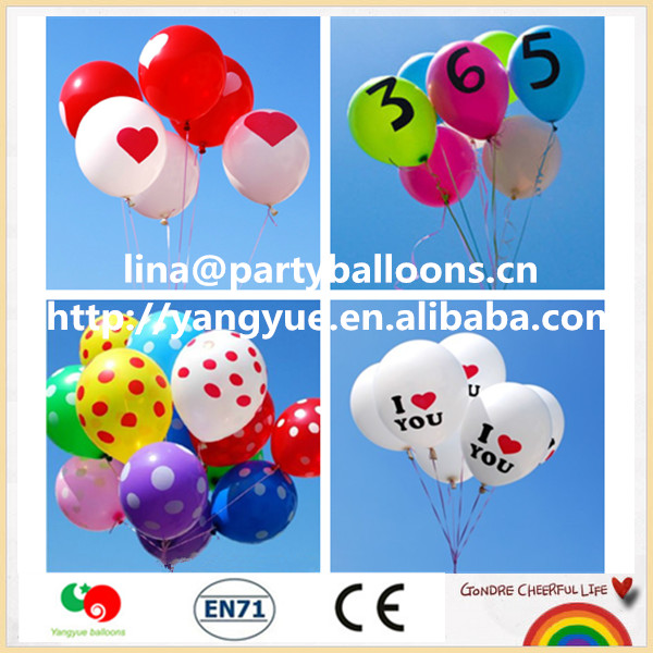 2015 Hot Sale Wholesale Printing Advertising Latex Balloons