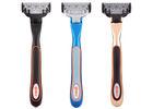 Five blades razor for men triple blades aloe vera strip black handle