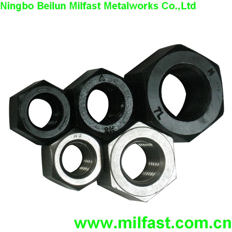 Structural Nuts with Black Finish A563/DIN6915