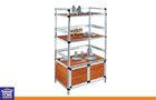Customized Aluminum Storage Cabinets , MDF Board Shelf with Two Doors for Store