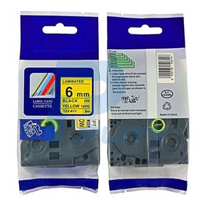 TZ2-611 6mm Black On Yellow