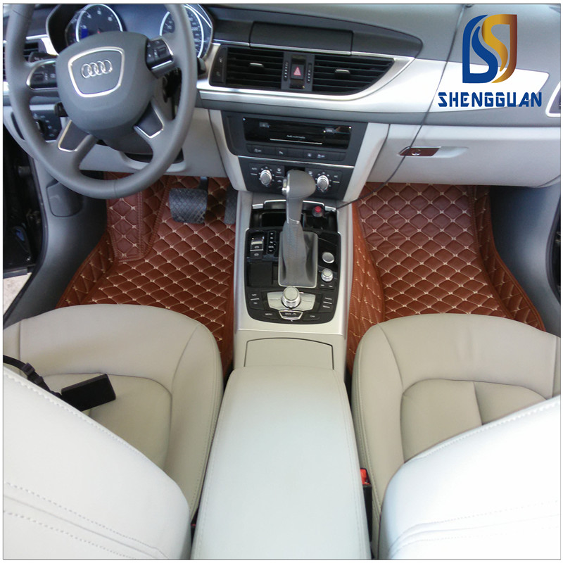 2015  new  design 5d all round pu leather  car mats for audi a4