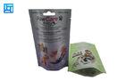 Plastic Stand Up Pet Food Packaging Bag Matt Varnish With Zipper 220mm x 140mm