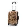 Leopard Print Luggage Travel Suitcase Rolling Duffle Bag Customised
