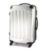 28 Inch Silver Travel Trolley Luggage PC Lightweight Suitcases With Four Wheels?