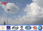 Windproof Hot Dip Galvanized High Mast Tower , Airport Metal Light Pole