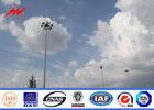Professional 20m Polygonal High Mast Stadium Light Pole With Powder Coating