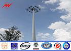 25m blasting stadium high mast pole seaport lighting with winch