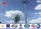 25m powder coating sports center high mast pole lighting with lifting system
