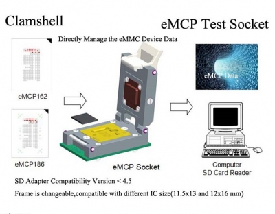 eMCP programming Adapters BGA162 BGA186 eMCP Test Socket Adapters