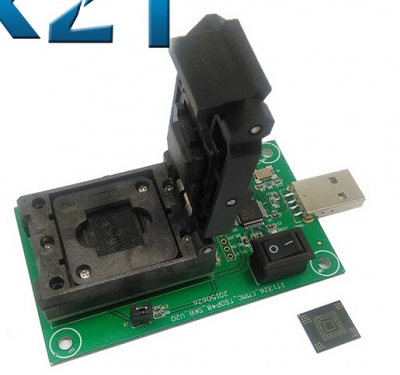 eMMC169 eMMC153 Test Socket Adapter with USB Interface BGA169 BGA153