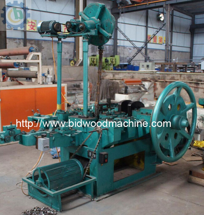 How does wire feeding system in automatic nail making machine work