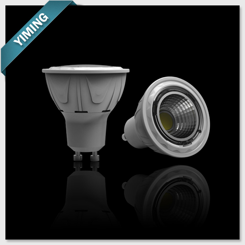 5W COB LED Spot Light, Plastic & Aluminum, 430lm, PF>0.5, GU10