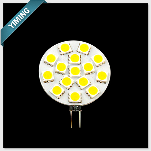 G4 LED Light 2.5W 15pcs 5050SMD Round 210-250LM