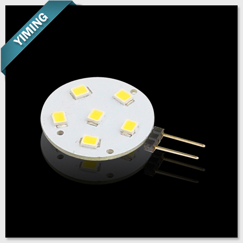 Round 1.2W 6pcs 2835SMD G4 LED Light