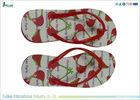 Rainbow Sexy Women Plastic Flip Flops With Heat Transfer Printing