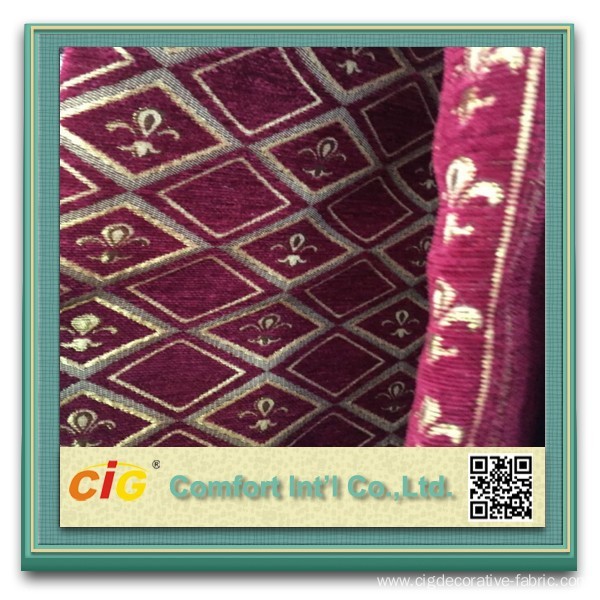 Jacquard Polyester Sofa Fabric chenille sofa cover