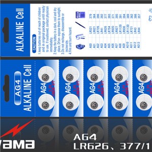 AG4 Alkaline Button Cell Battery