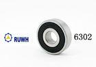 Customized 6300 Series Bearing , High Swiveling Accuracy 6302 2RS Bearing