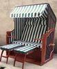 Luxury Modern Brown Roofed Wicker Beach Chair & Strandkorb For Outdoor