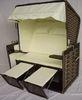 Swimming Pool Black Roofed Beach Chair & Strandkorb Suit For All Weather