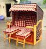 Waterproof Wooden Beach Chair & Strandkorb , Two Seat Beach Chair