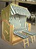 Luxury 2 Seat Yellow Roofed Wicker Beach Chair & Strandkorb For Hotel Garden