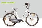 White 36V 250W Electric Lady City Bike 700C Aluminum Frame Middle Motor