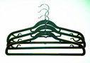 High End Black Velvet Clothes Hangers Womens / Mens Suit Hangers With Hook
